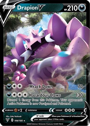 Drapion V 106/185 - Holofoil SWSH04 Vivid Voltage - Ultra Rare