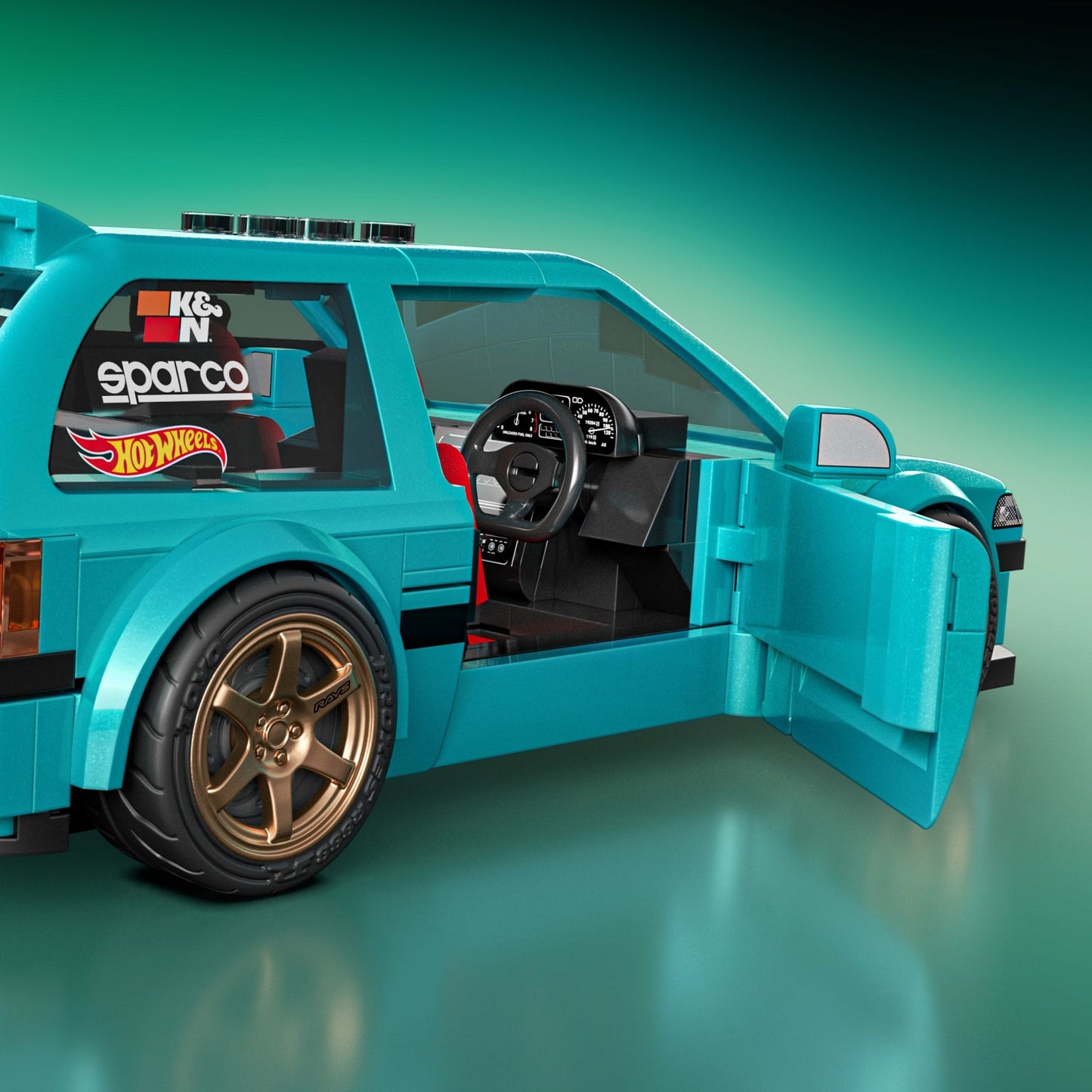 Mattel Brick Shop Hot Wheels Custom '90 Honda Civic EF Building Set