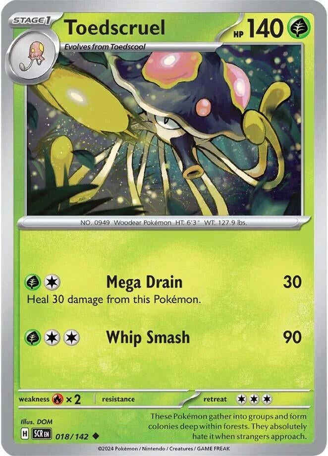 Toedscruel (018/142) (Reverse Holofoil) [SV07: Stellar Crown]