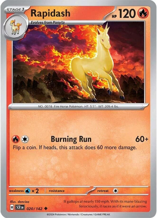 Rapidash (020/142) (Reverse Holofoil) [SV07: Stellar Crown]