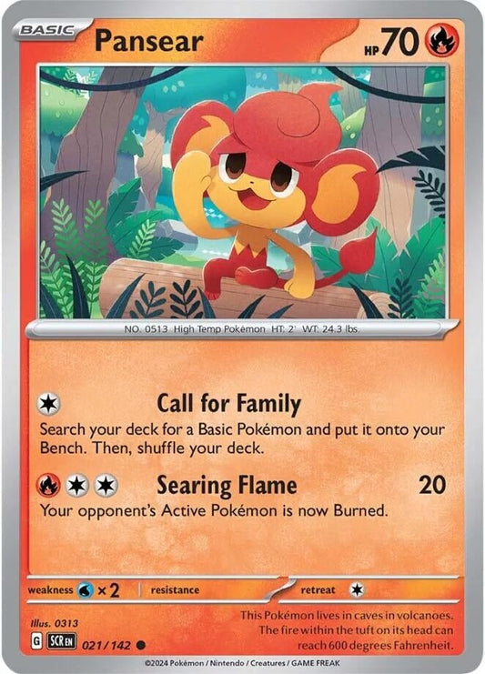 Pansear (021/142) (Reverse Holofoil) [SV07: Stellar Crown]