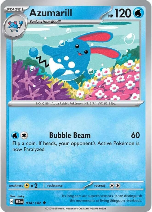 Azumarill (034/142) (Reverse Holofoil) [SV07: Stellar Crown]