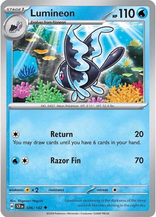 Lumineon (036/142) (Reverse Holofoil) [SV07: Stellar Crown]
