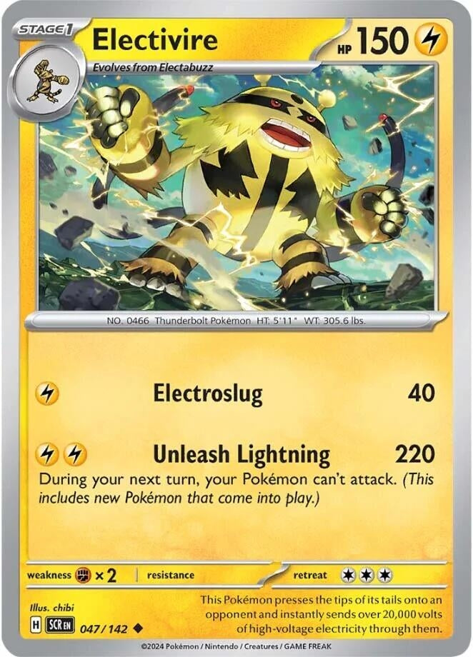Electivire (047/142) (Reverse Holofoil) [SV07: Stellar Crown]