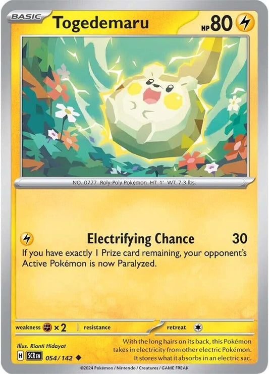 Togedemaru (054/142) (Reverse Holofoil) [SV07: Stellar Crown]