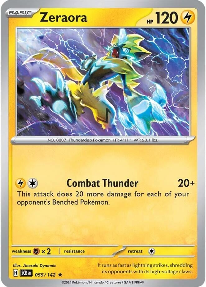Zeraora (055/142) (Holofoil) [SV07: Stellar Crown]