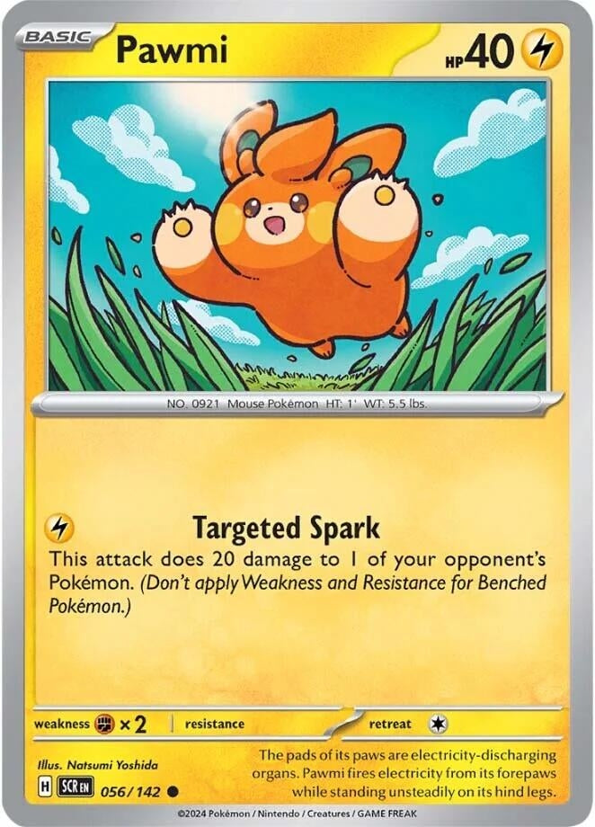 Pawmi (056/142) (Reverse Holofoil) [SV07: Stellar Crown]