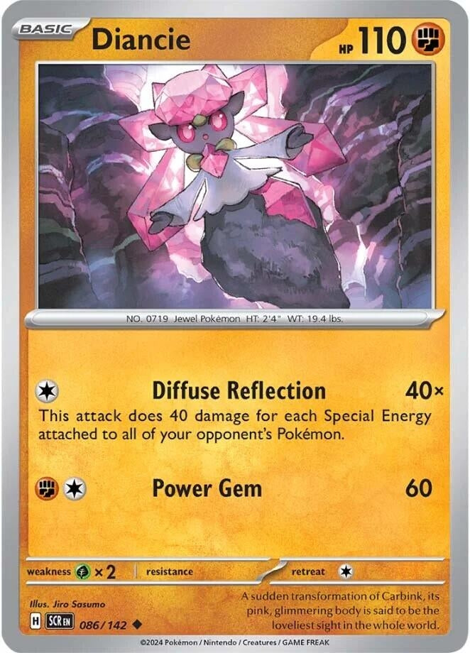 Diancie (086/142) (Reverse Holofoil) [SV07: Stellar Crown]