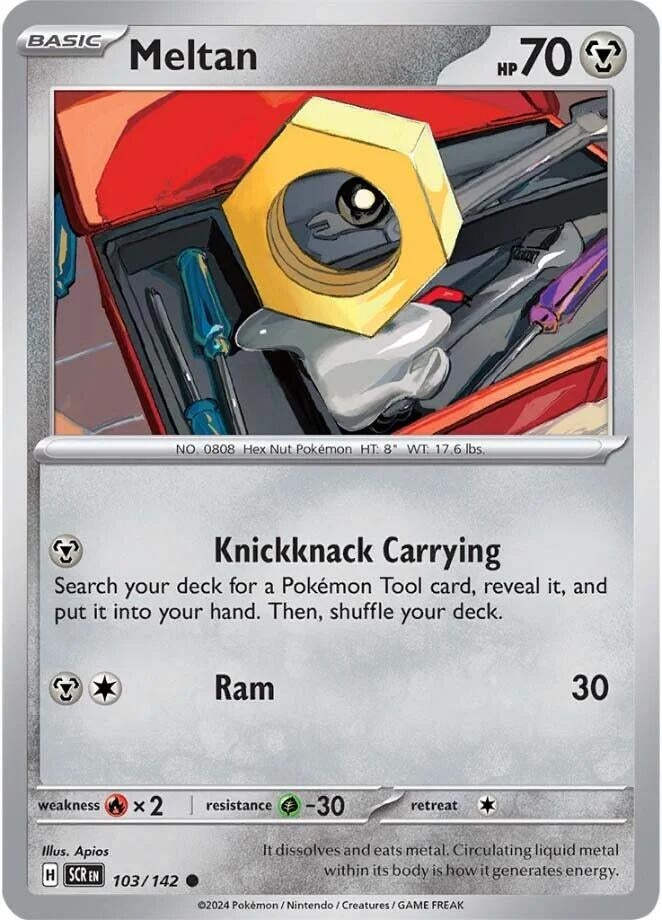 Meltan (103/142) (Reverse Holofoil) [SV07: Stellar Crown]