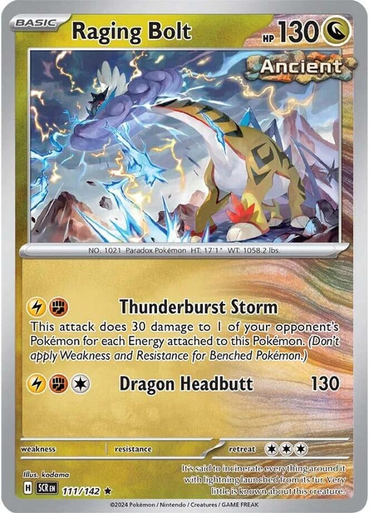 Raging Bolt (111/142) (Reverse Holofoil) [SV07: Stellar Crown]