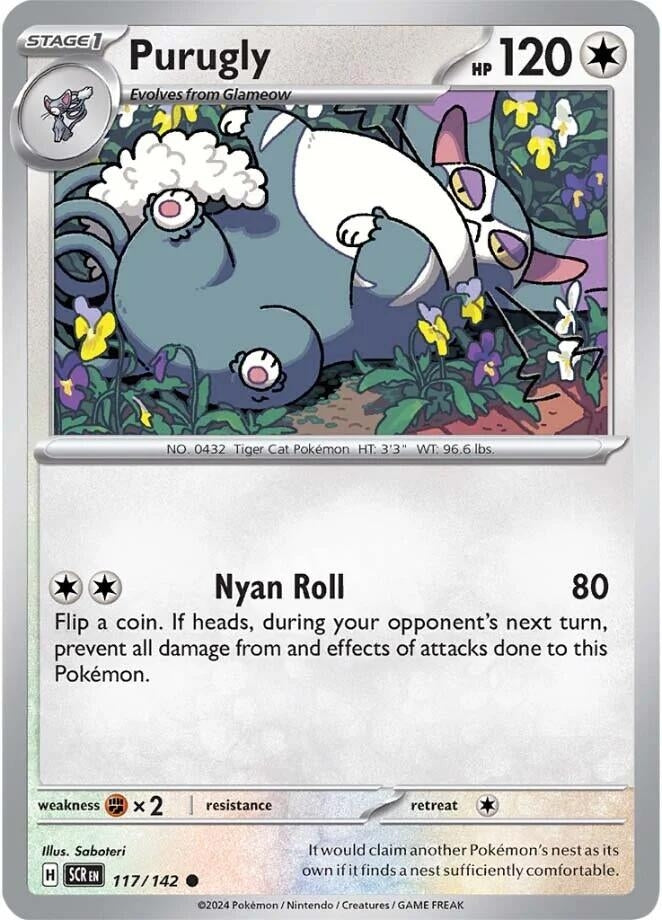 Purugly (117/142) (Reverse Holofoil) [SV07: Stellar Crown]