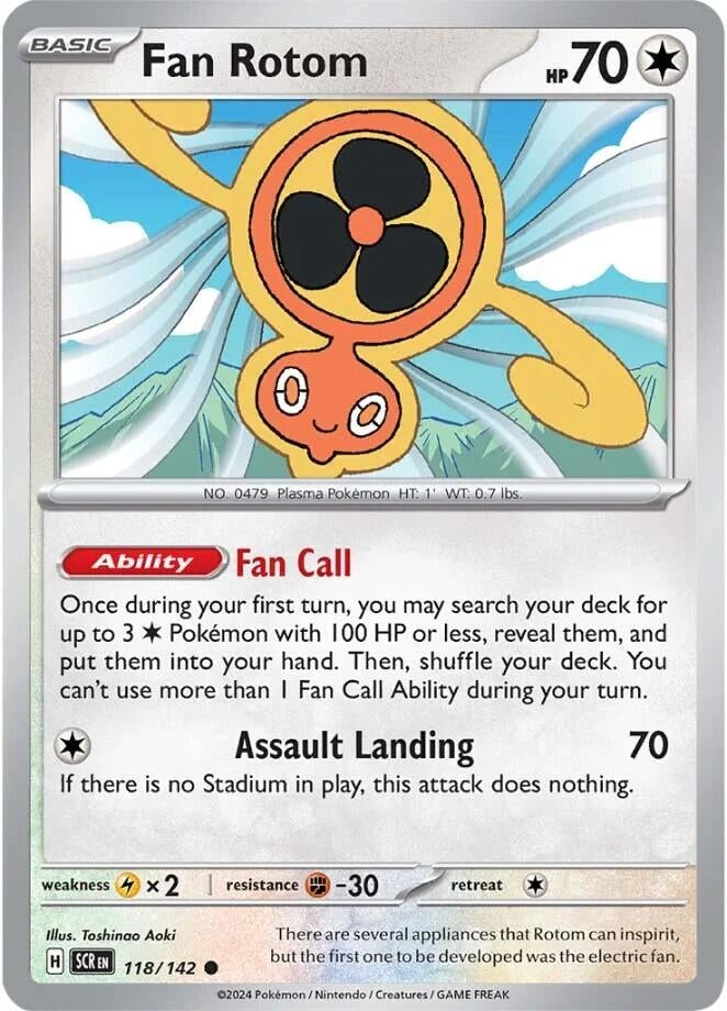 Fan Rotom (118/142) (Reverse Holofoil) [SV07: Stellar Crown]