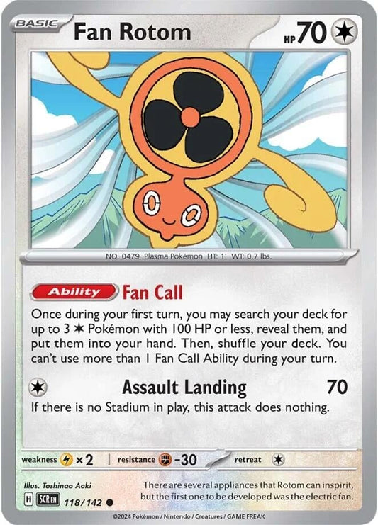 Fan Rotom (118/142) (Reverse Holofoil) [SV07: Stellar Crown]