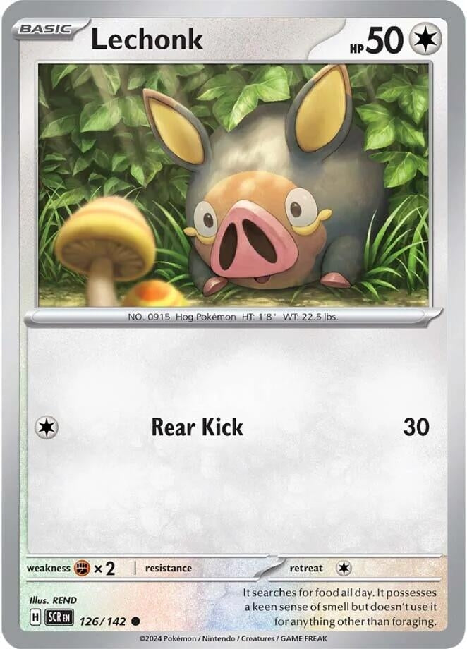Lechonk (126/142) (Reverse Holofoil) [SV07: Stellar Crown]