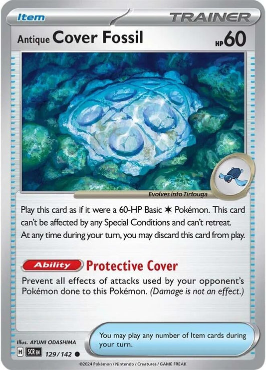 Antique Cover Fossil (129/142) (Reverse Holofoil) [SV07: Stellar Crown]