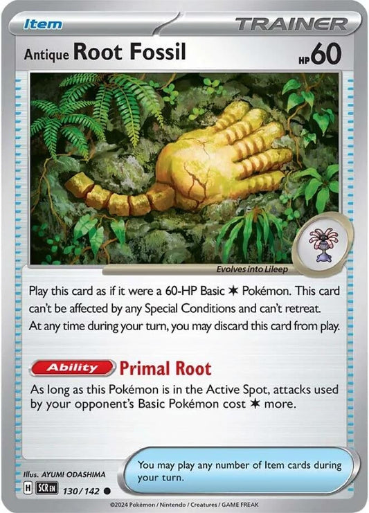 Antique Root Fossil (130/142) (Reverse Holofoil) [SV07: Stellar Crown]