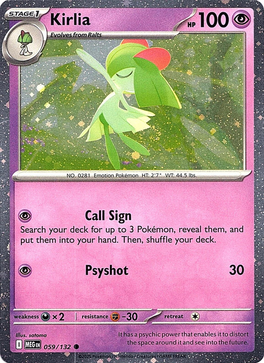 Kirlia (Cosmos Holo) (059/132) (Holofoil) [Miscellaneous Cards & Products]