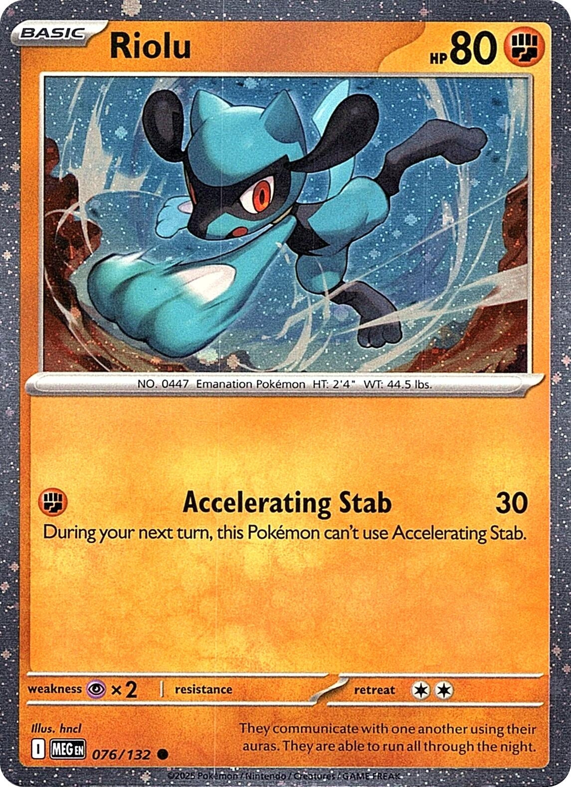 Riolu (Cosmos Holo) (076/132) (Holofoil) [Miscellaneous Cards & Products]
