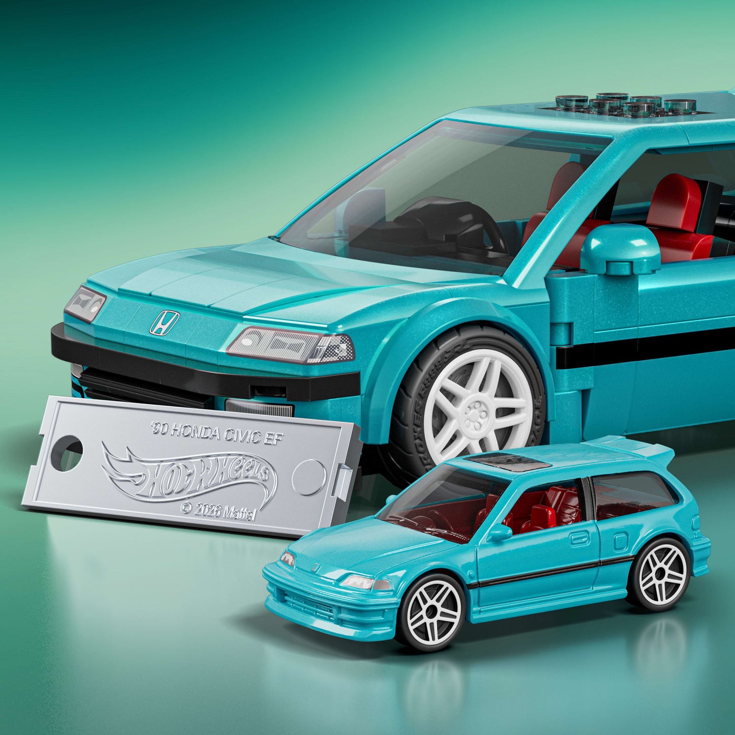 Mattel Brick Shop Hot Wheels Custom '90 Honda Civic EF Building Set