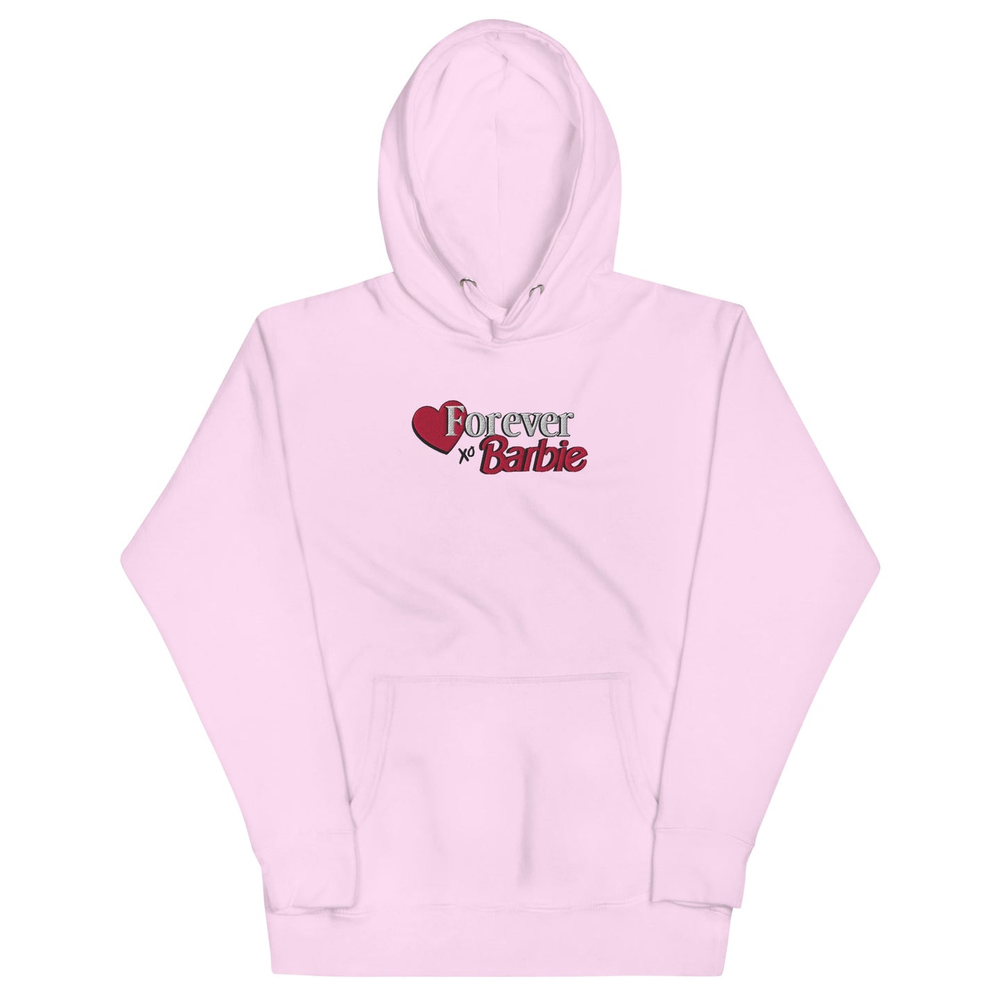 Barbie Forever Embroidered Pink Hoodie