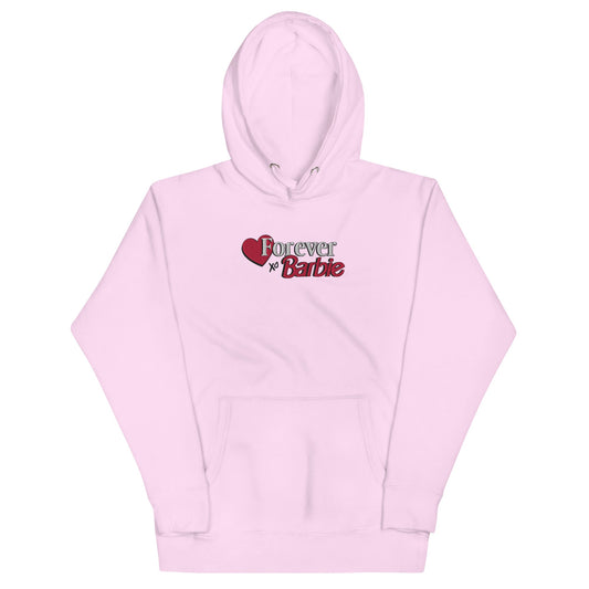 Barbie Forever Embroidered Pink Hoodie