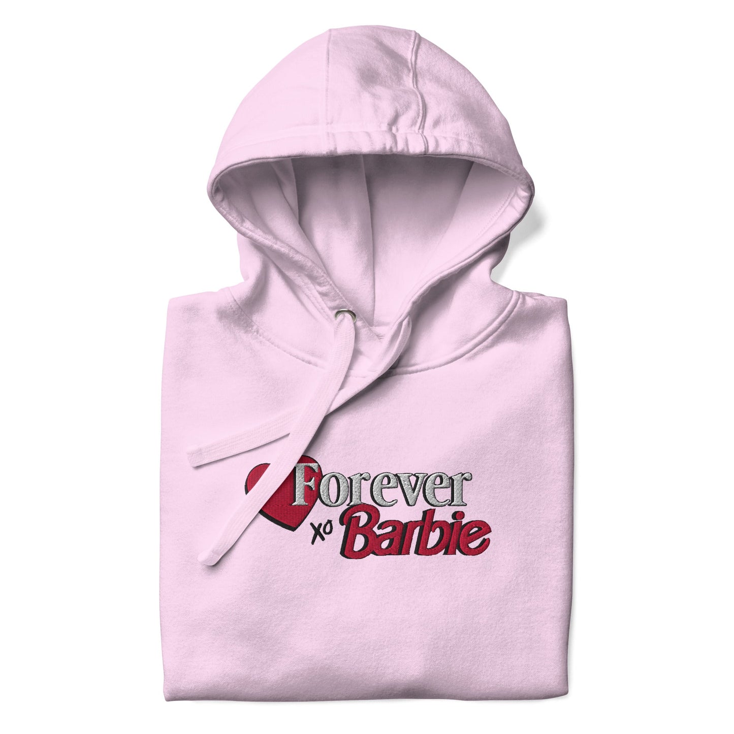Barbie Forever Embroidered Pink Hoodie