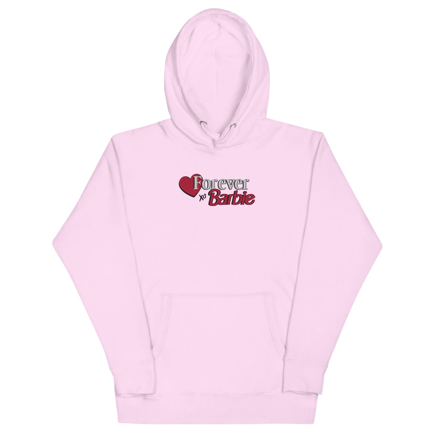 Barbie Forever Embroidered Pink Hoodie