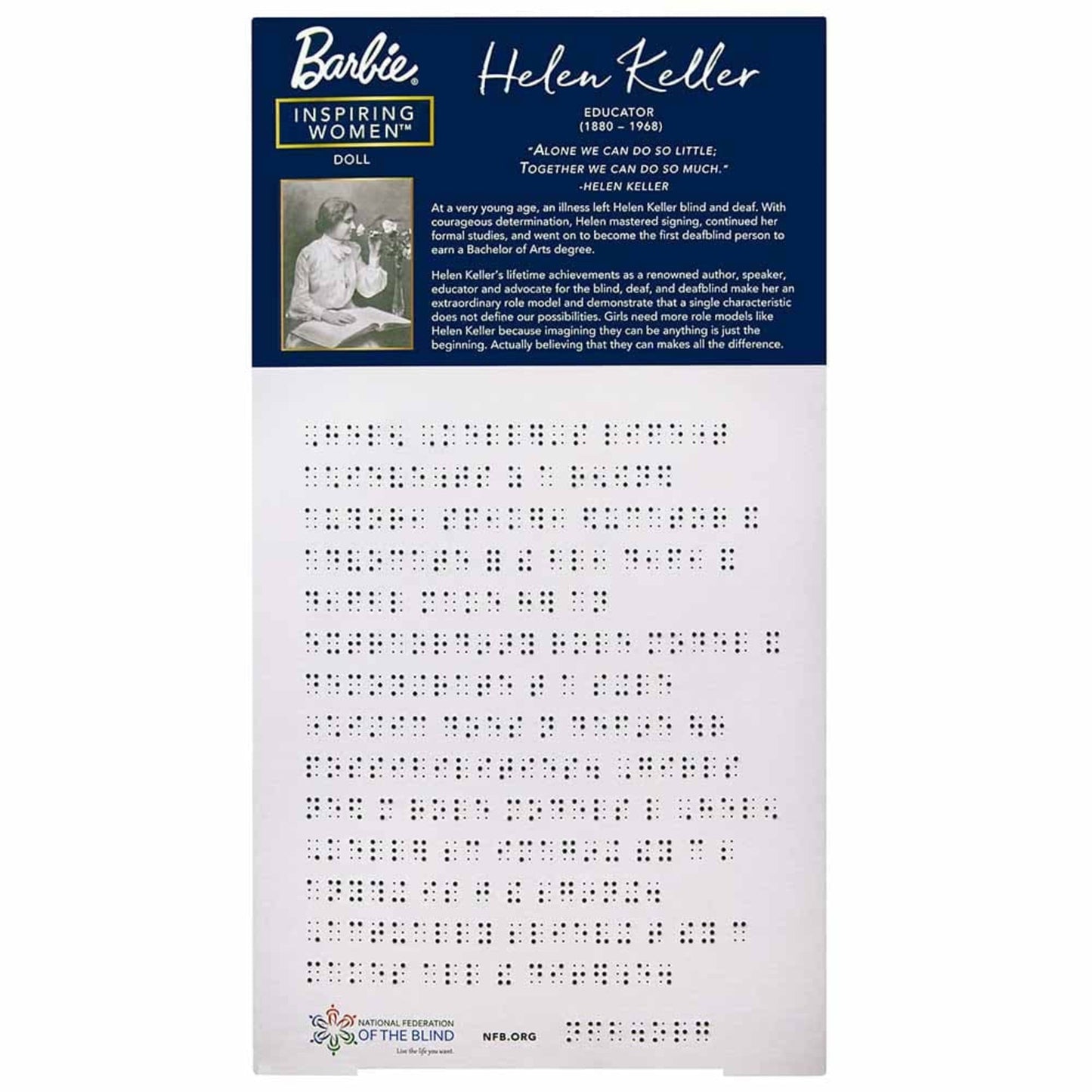Barbie Inspiring Women Helen Keller Doll