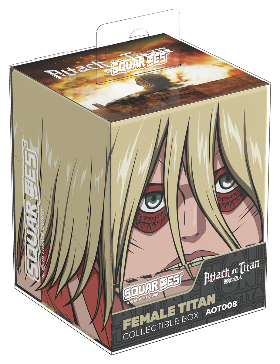 Ultimate Guard - Squaroes 100ct Deck Box - Attack on Titan - FEMALE TITAN (Pre-Order)