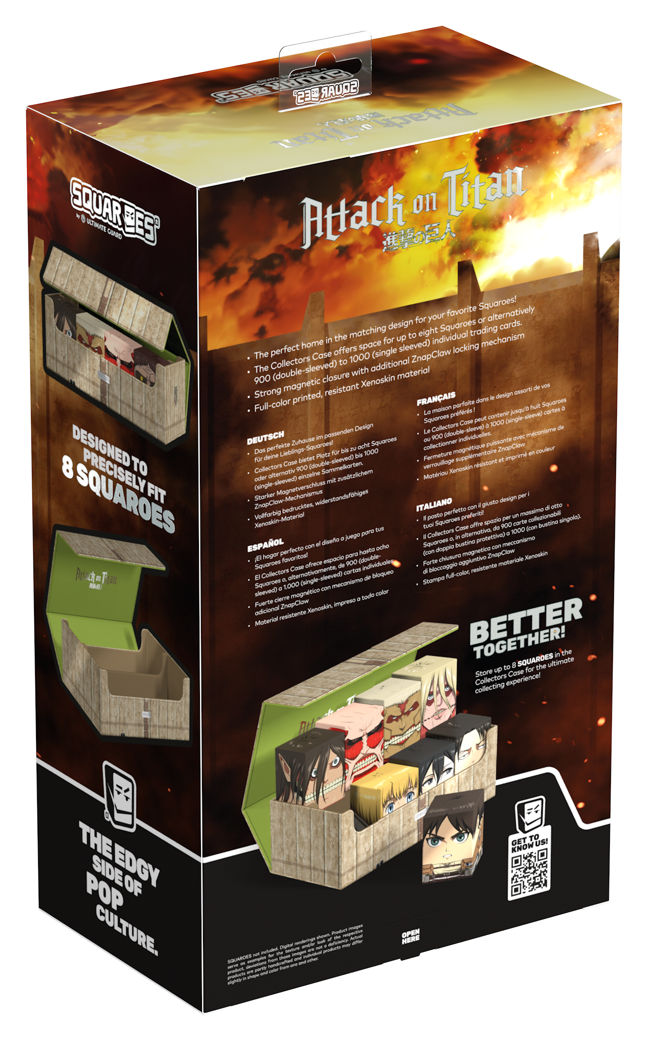 Ultimate Guard - Squaroes 1000ct Collector Case - Attack on Titan  (Pre-Order)